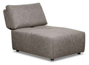 Modera Linen-Look Fabric Armless Chair - Grey