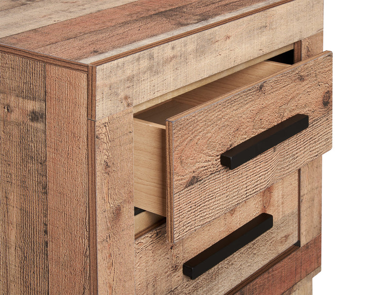 Mojave Bedside 2-Drawer Nightstand, 21.5\"W x 22.9\"H, Rustic - Natural Brown