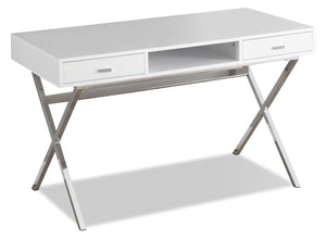 Catonia Computer Desk – Glossy White