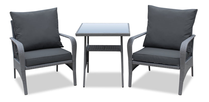 Nassau 3-Piece Patio Package - Grey 