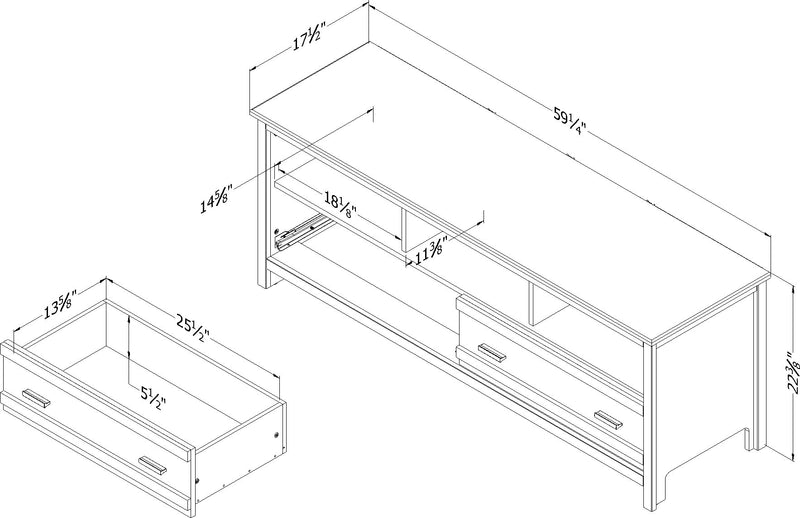 Exhibit 60\" TV Stand - Weathered Oak