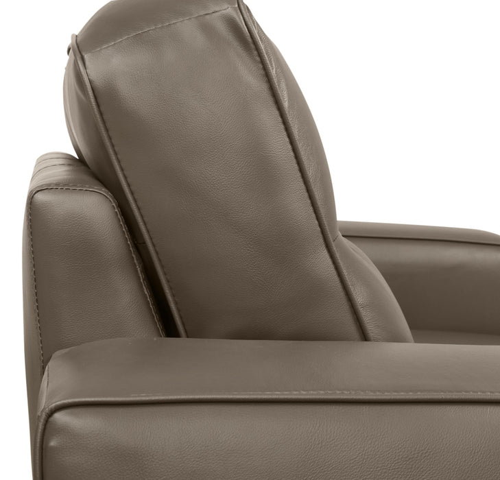 Kai Genuine Leather Chair – Grey