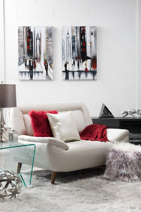Mongolian Sheepskin Accent Pillow – Dip Dye Grey