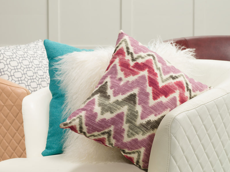 Tierra Accent Pillow – Pink, Grey, Black and White