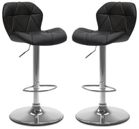 Emry Adjustable Bar Stool, Set of 2 – Black