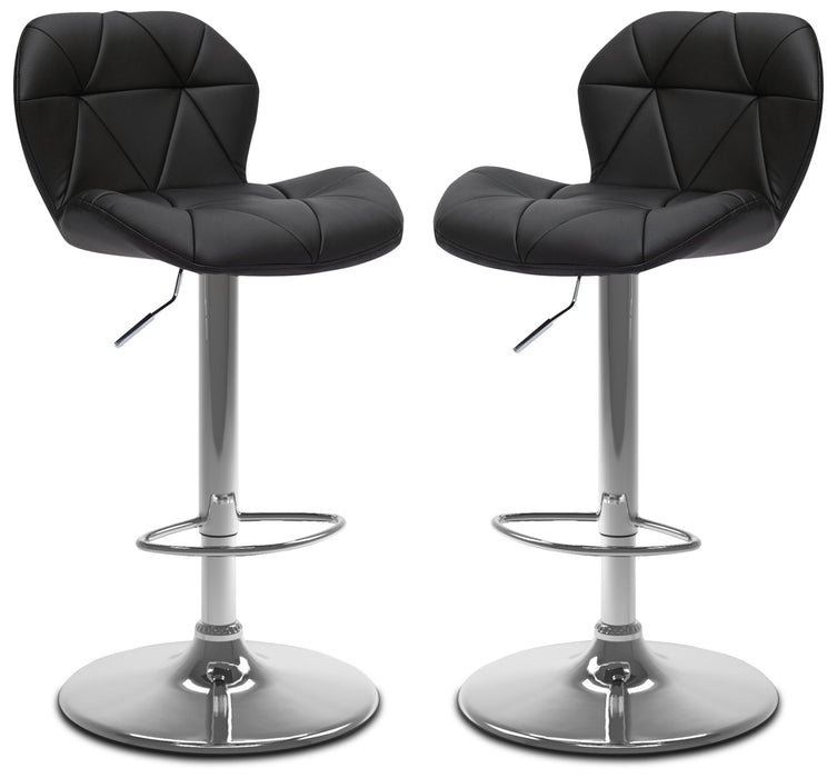 Emry Adjustable Bar Stool, Set of 2 – Black