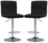 CorLiving High-Back Adjustable Bar Stool, Set of 2 - Black