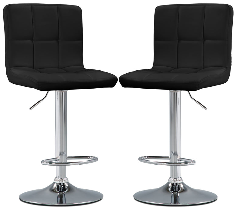 CorLiving High-Back Adjustable Bar Stool, Set of 2 - Black