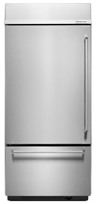 KitchenAid 36\" 20.9 Cu. Ft. Bottom-Mount Refrigerator - Stainless Steel - KBBL306ESS