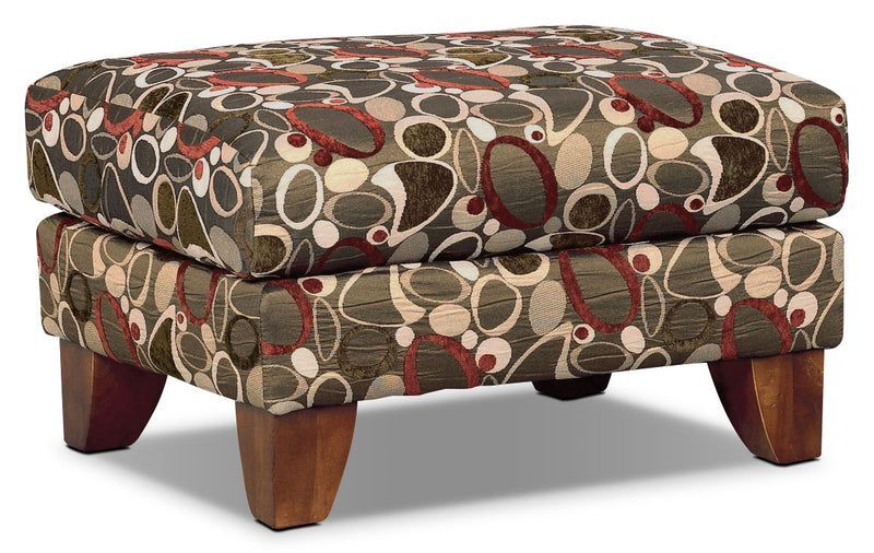 Reese Accent Ottoman - Contemporary style Ottoman in Dark Grey