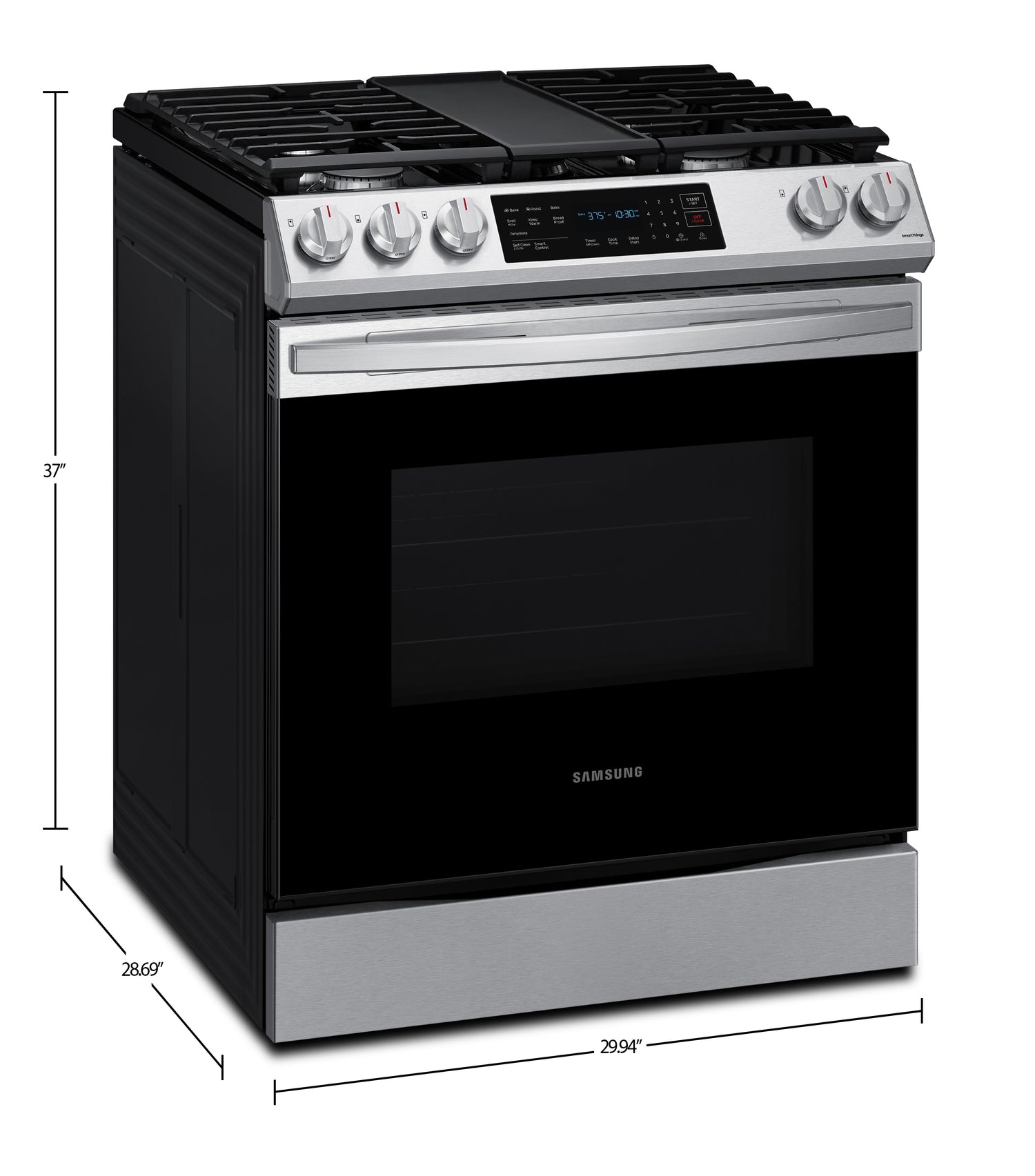 Samsung 6.0 Cu. Ft. SlideIn Gas Range with Fan Convection NX60T8