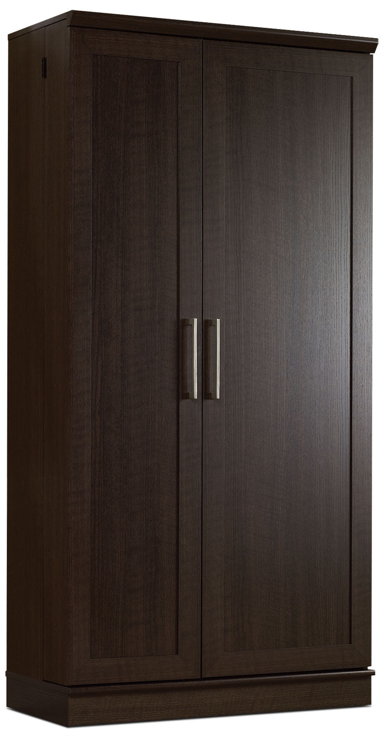 Clinton 35" Storage Cabinet – Dakota Oak - Contemporary style Accent Cabinet in Dark Brown