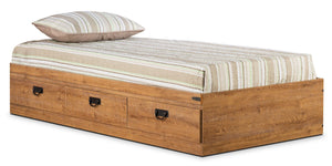 Driftwood Twin Storage Bed|Lit matelot simple Driftwood|DRIFTMBED