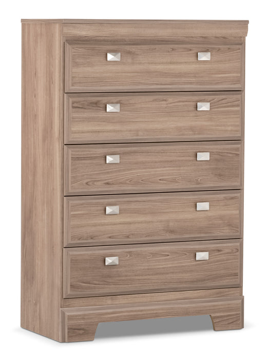 Yorkdale Light 5-Piece Full Storage Bedroom Package with Chest and Nightstand
