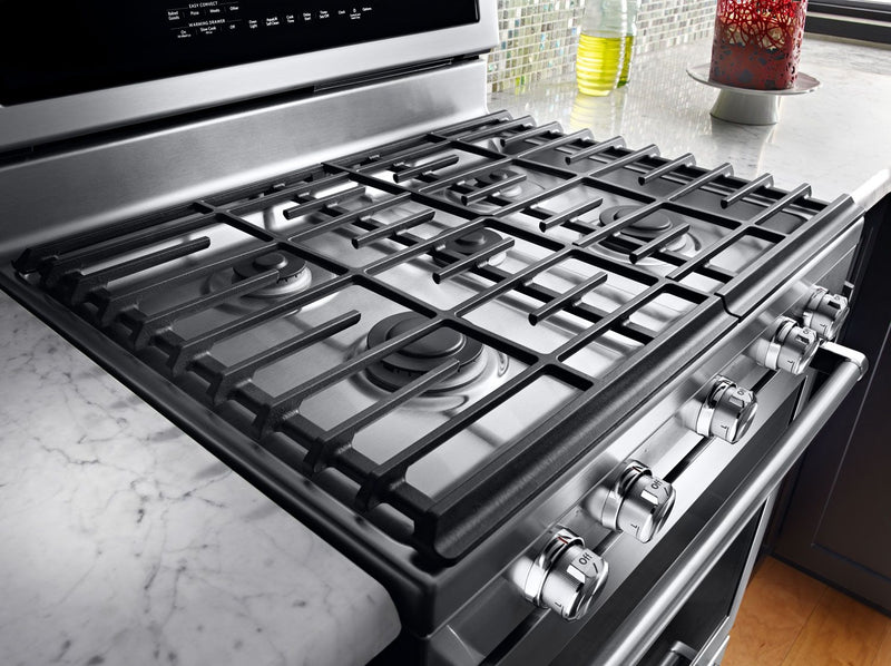 KitchenAid 5.8 Cu. Ft. Gas Convection Range with Warming Drawer - Stainless Steel