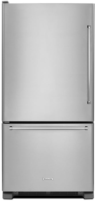KitchenAid 22 Cu. Ft. Left Door Swing Bottom-Mount Refrigerator - Stainless Steel
