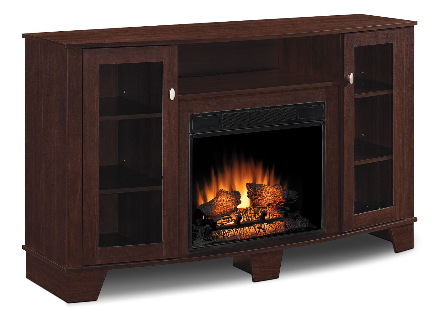 Della 59 TV Stand with Log Firebox | The Brick