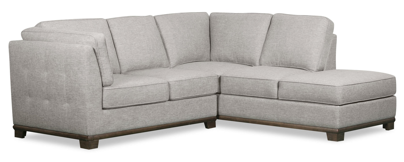 Oakdale 2 Piece Linen Look Fabric Right Facing Sectional Light