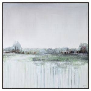 Framed Misty Morning Canvas - 48” x 48” 