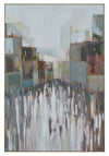 Framed Abstract City Canvas - 40” x 60” 