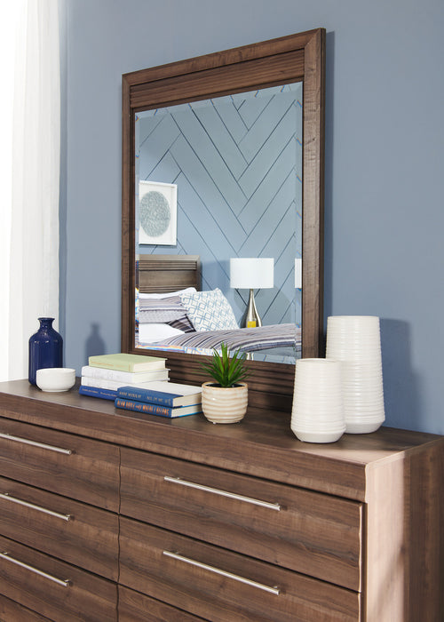 Olivia 5pc Bedroom Set with Storage Bed, Dresser & Mirror, Made in Canada, Grey - Full Size