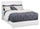 Olivia Panel Bed with Headboard & Frame, Made in Canada, White - Queen Size