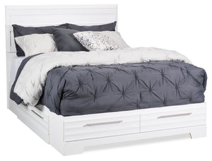 Olivia Queen Storage Bed - White
