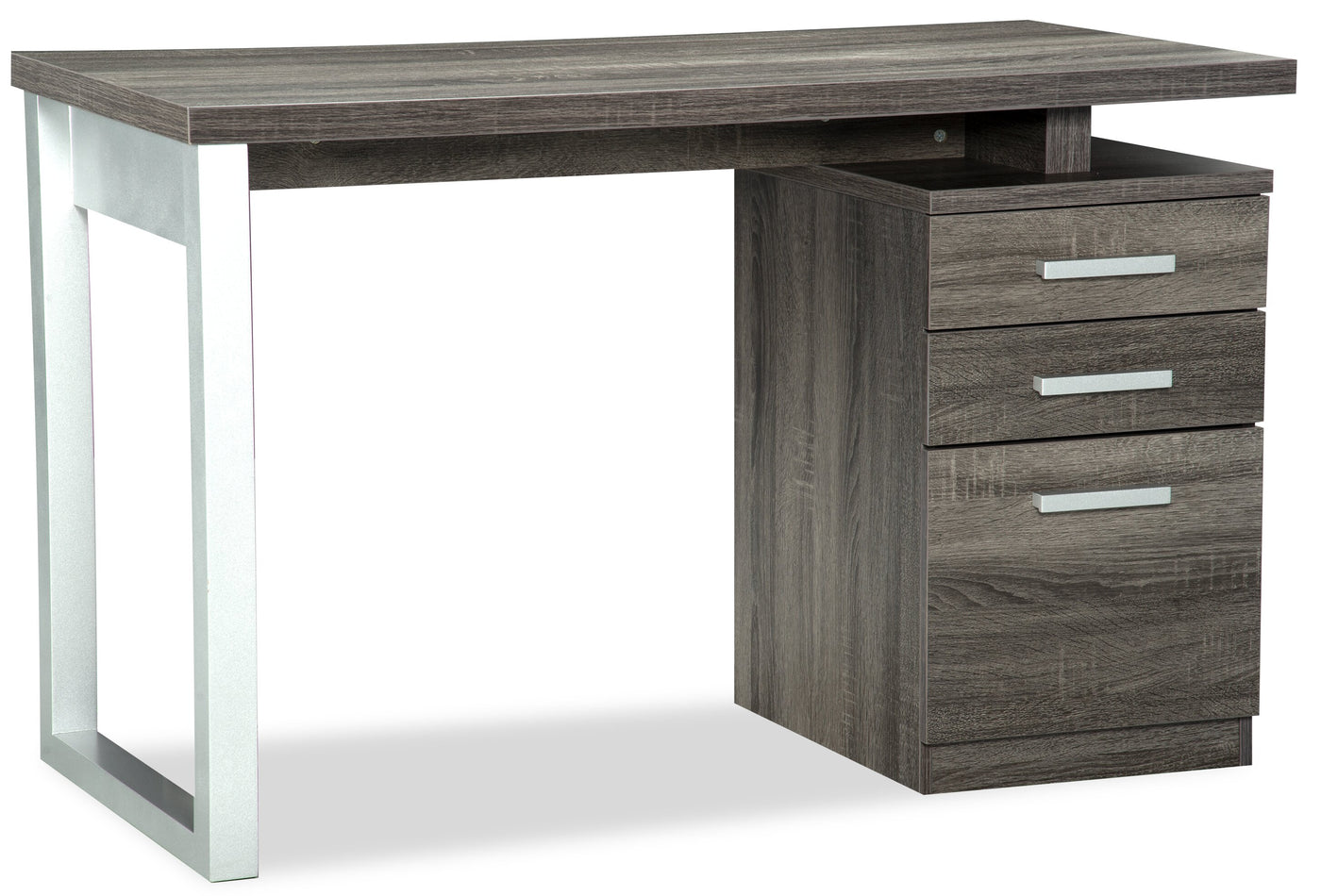 Oscar Reversible Desk - Distressed Grey | The Brick