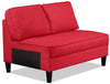 Paris Linen-Like Fabric Armless Loveseat – Cherry