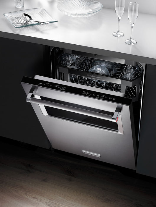 KitchenAid 24\" Dishwasher with Window and Lighted Interior - Stainless Steel