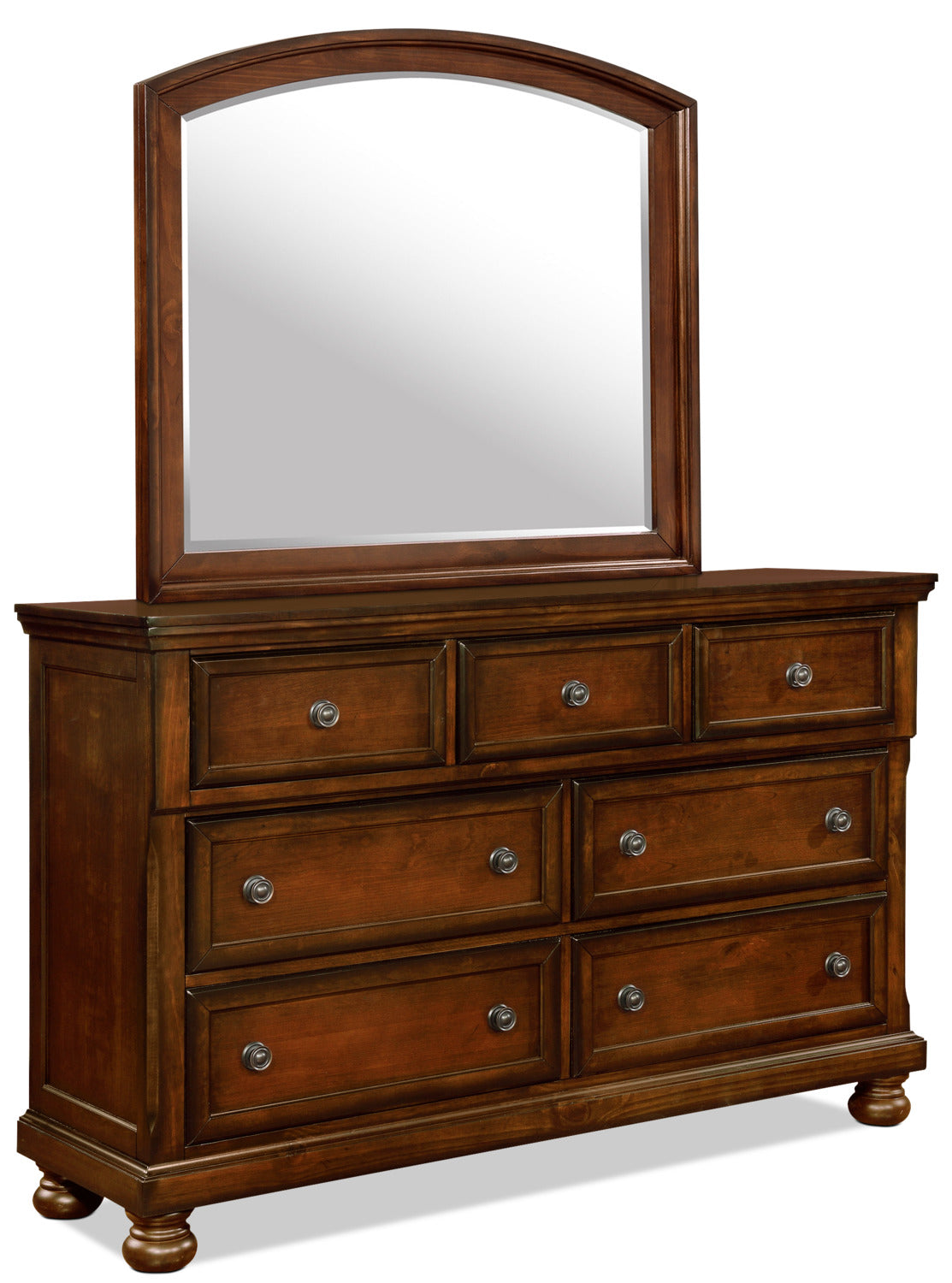 Chelsea Bedroom Dresser Mirror - Cherry Brown - The Brick Chelsea Bedroom Dresser Mirror - Cherry Brown - The Brick