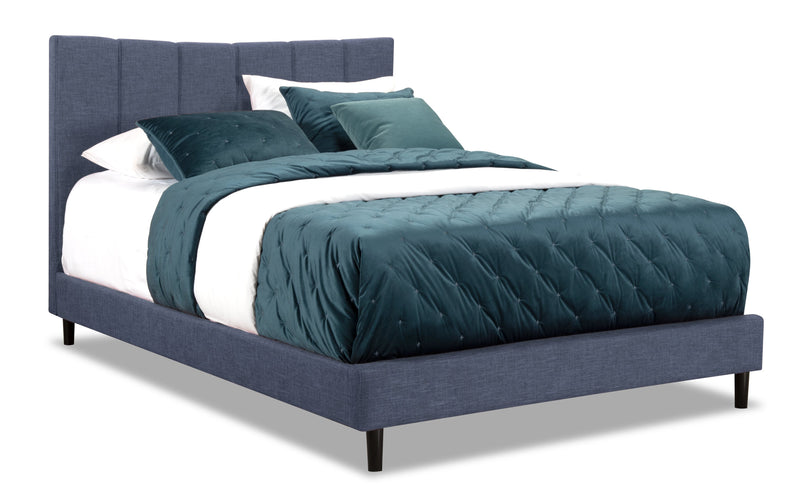 Paseo Platform Queen Bed - Navy - Contemporary style Bed in Navy Plywood