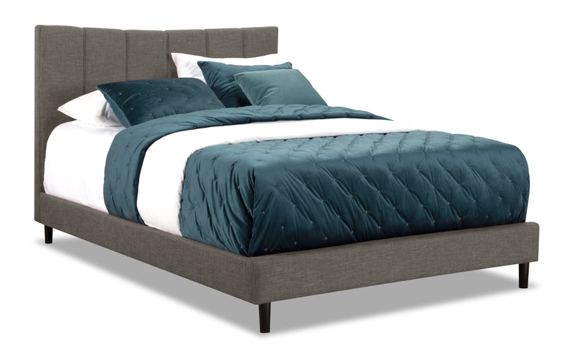 Paseo Queen Platform Bed – Grey - Contemporary style Bed in Grey Plywood
