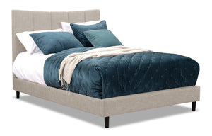 Paseo Full Platform Bed - Taupe | Lit double plateforme Paseo - taupe | PAS2TFBD