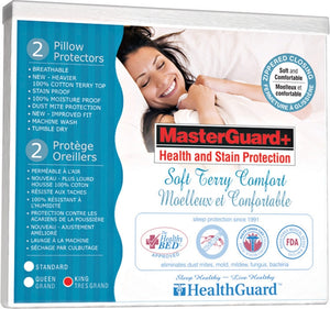 Masterguard® 2-Pack Platinum Soft Terry King Pillow Protector