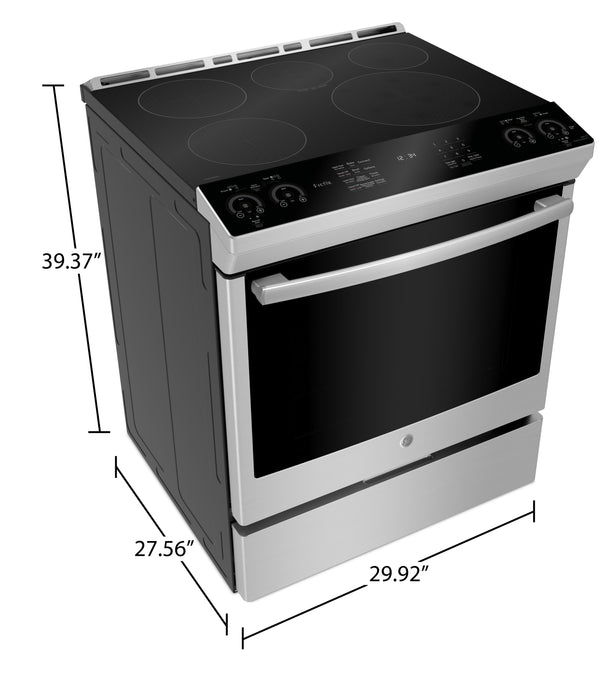 Profile 5.3 Cu. Ft. Smart Induction Range with True European Convection - Stainless Steel Fingerprint Resistant - PCHS920YMFS