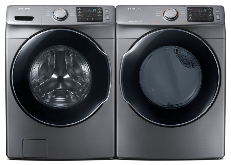 Samsung 5.2 Cu. Ft. Front-Load Steam Washer and 7.5 Cu.Ft. Multi-Steam™ Electric Dryer
