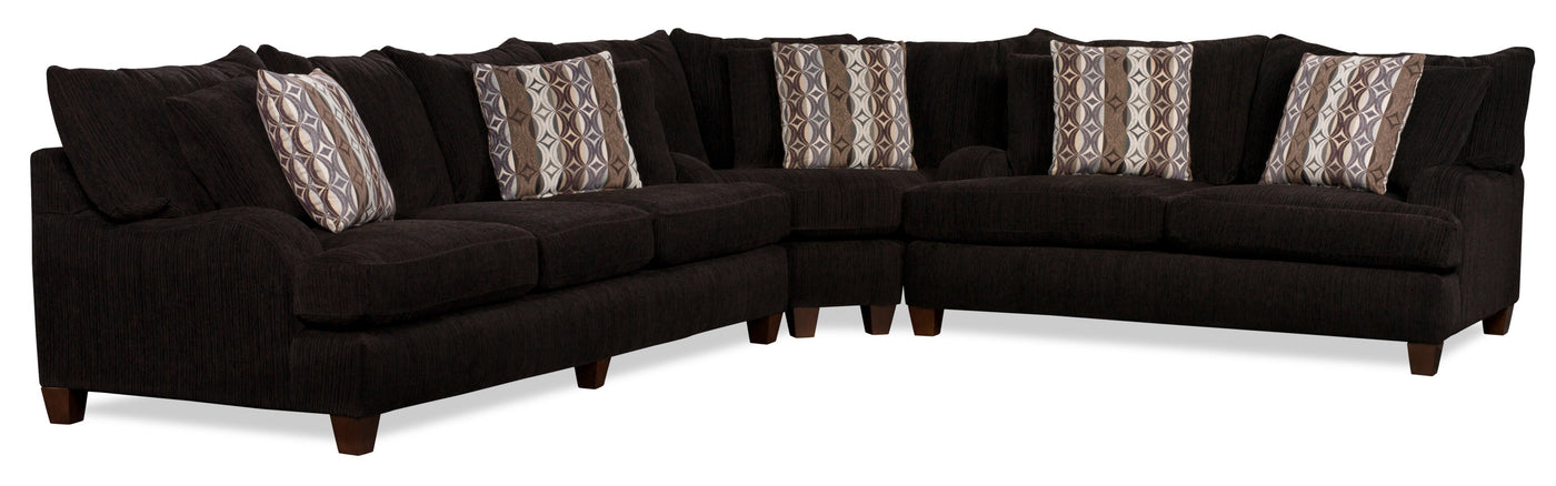 Putty 3 Piece Chenille Sectional