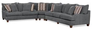 Putty 3-Piece Chenille Sectional - Grey | Sofa sectionnel Putty 3 pièces en chenille - gris | PUTTYGS3