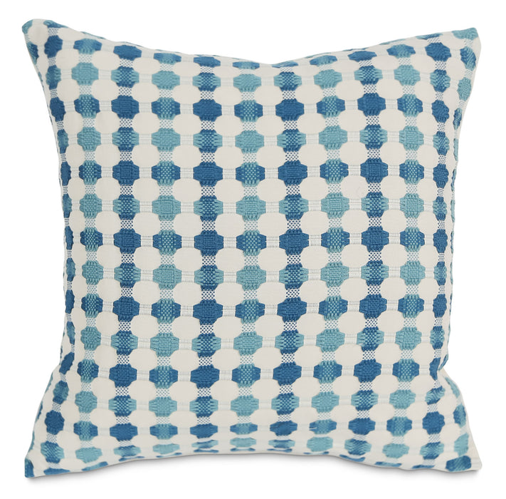 Cromwell Accent Pillow – Teal and White