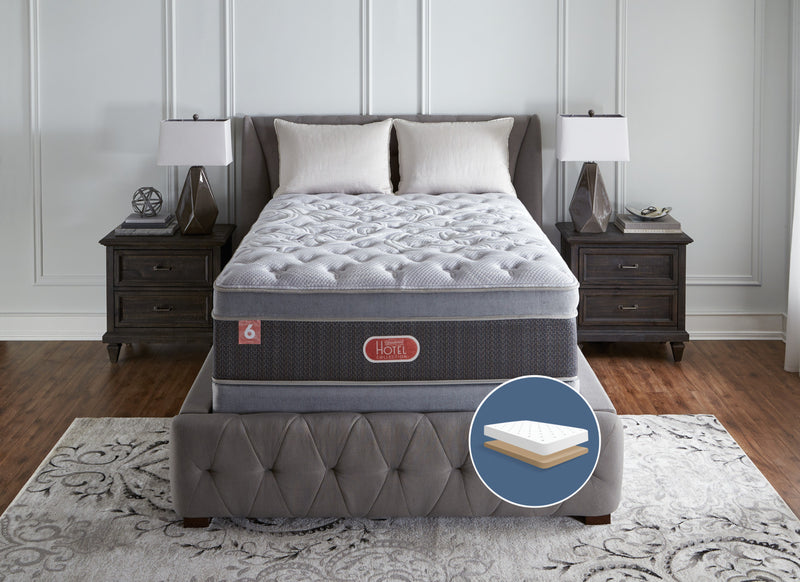 Beautyrest® Hotel Diamond 6 Plush Ultra Euro-Top Low-Profile Full Mattress Set