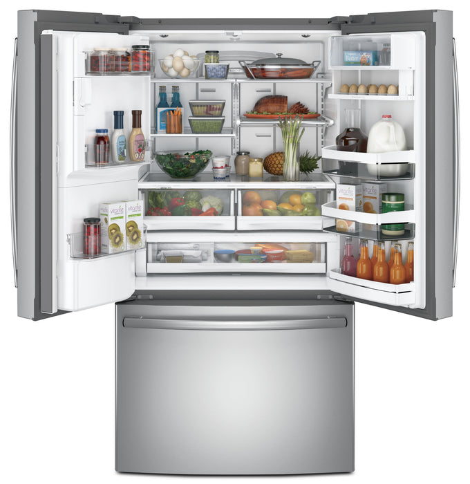 GE 27.7 Cu. Ft. French-Door Refrigerator with Keurig® Brewing System – PFE28PSKSS