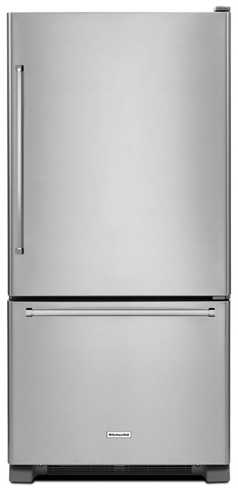 KitchenAid 22 Cu. Ft. Right Door Swing Bottom-Mount Refrigerator - Stainless Steel