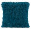 Mongolian Sheepskin Accent Pillow – Teal