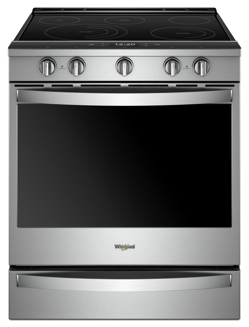Whirlpool 6.4 Cu. Ft. Smart Slide-in Electric Range with Frozen Bake™ Technology - YWEE750H0HZ - Gas Range in Stainless Steel