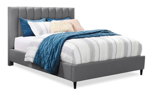 Rain Full Platform Bed - Grey