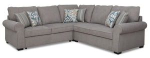 Randal 3-Piece Fabric Sectional with Left-Facing Sleeper - Grey | Sofa sectionnel Randal 3 pièces en tissu avec lit de gauche - gris | RANDG3SL