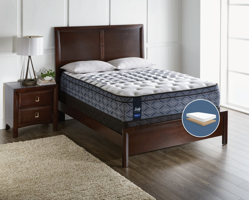 Sealy Posturepedic Performance Plus Lindfield Firm Euro-Top Low-Profile King Mattress Set