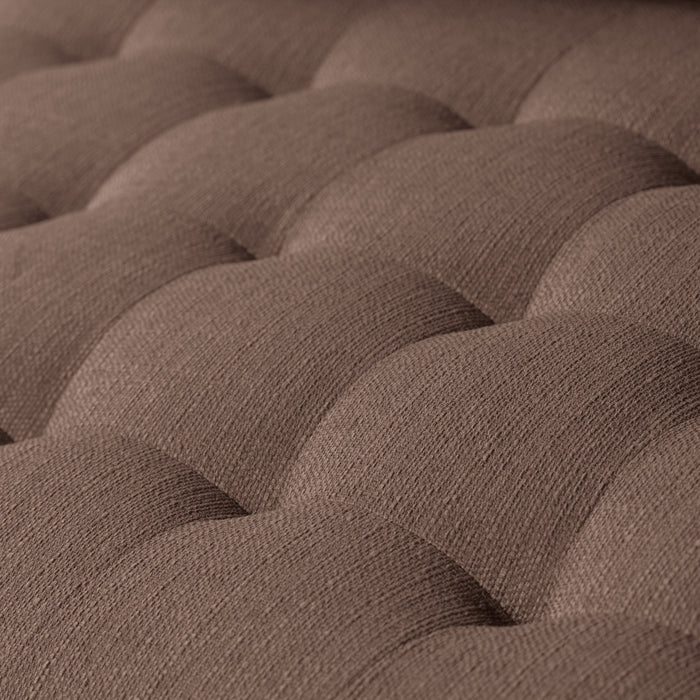 Paris Linen-Look Fabric Armless Loveseat – Chocolate