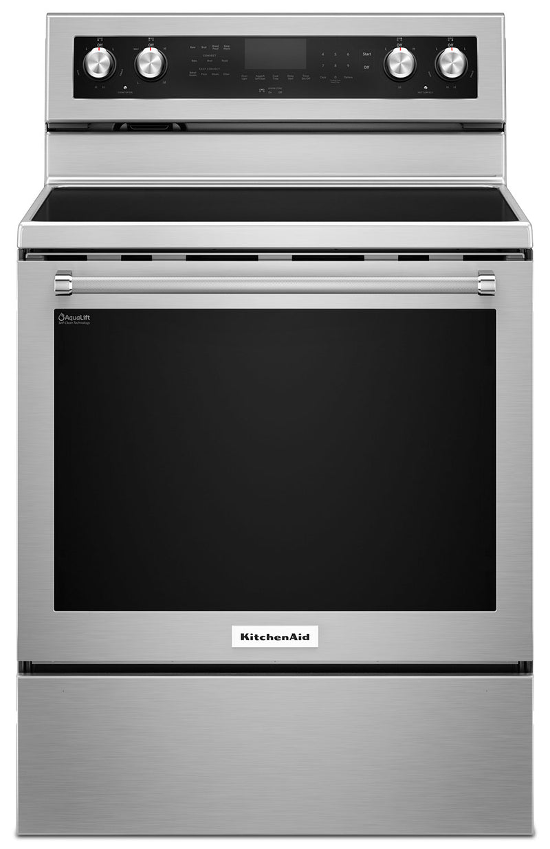 KitchenAid 6.4 Cu. Ft. Electric Range with AquaLift® and SelfClean... The Brick